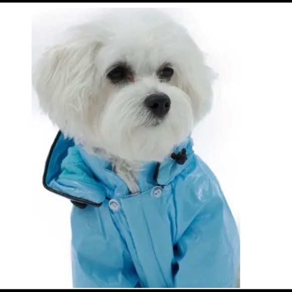 Pet Life DOG 🐩 Baby Blue PVC Waterproof Adjustable Pet Raincoat Size Medium NWT - Picture 8 of 15